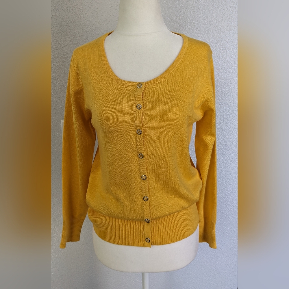 NWT Women's Light Mustard Cardigan Sweater.